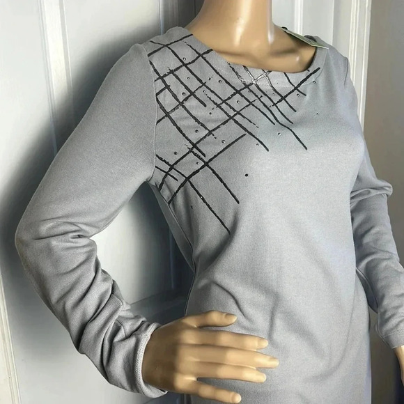Vintage NWT sweater,tunic WOMEN XS and S, abstract,beads,metallic,career,office - Picture 7 of 13